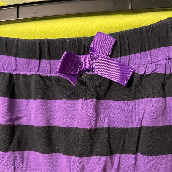 Tim Burton Nightmare Before Christmas Striped Sleep Shorts PJ Disney Purple xl - Picture 3 of 5